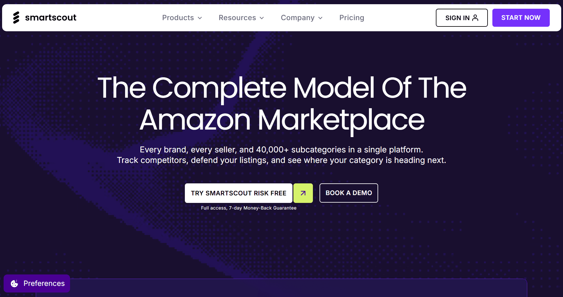 SmartScout homepage