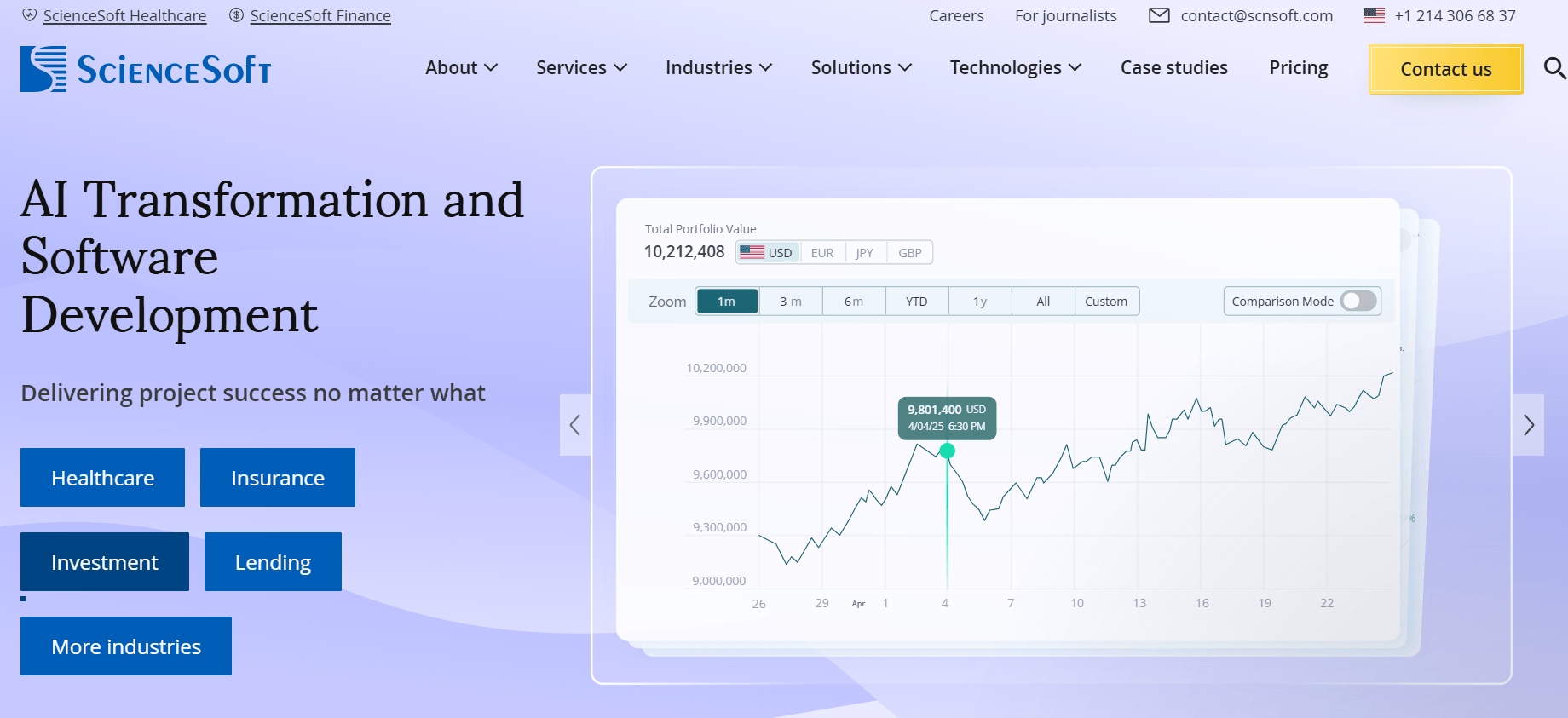 ScienceSoft homepage