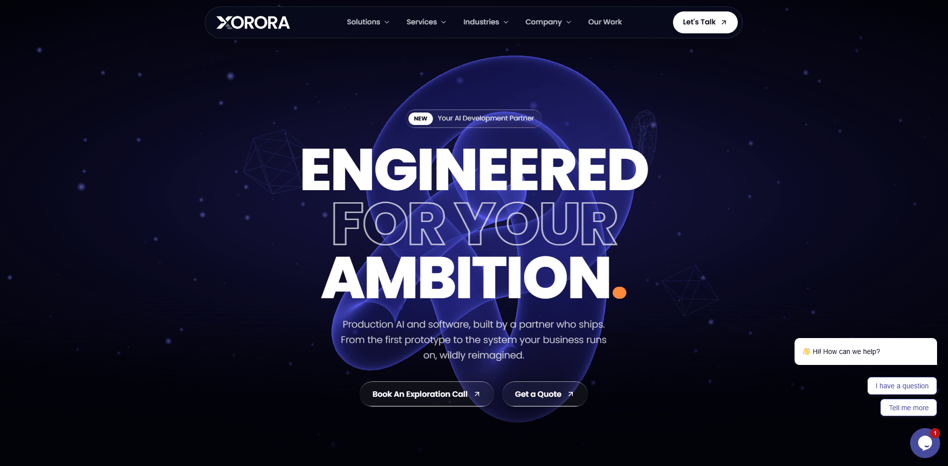 Xorora homepage