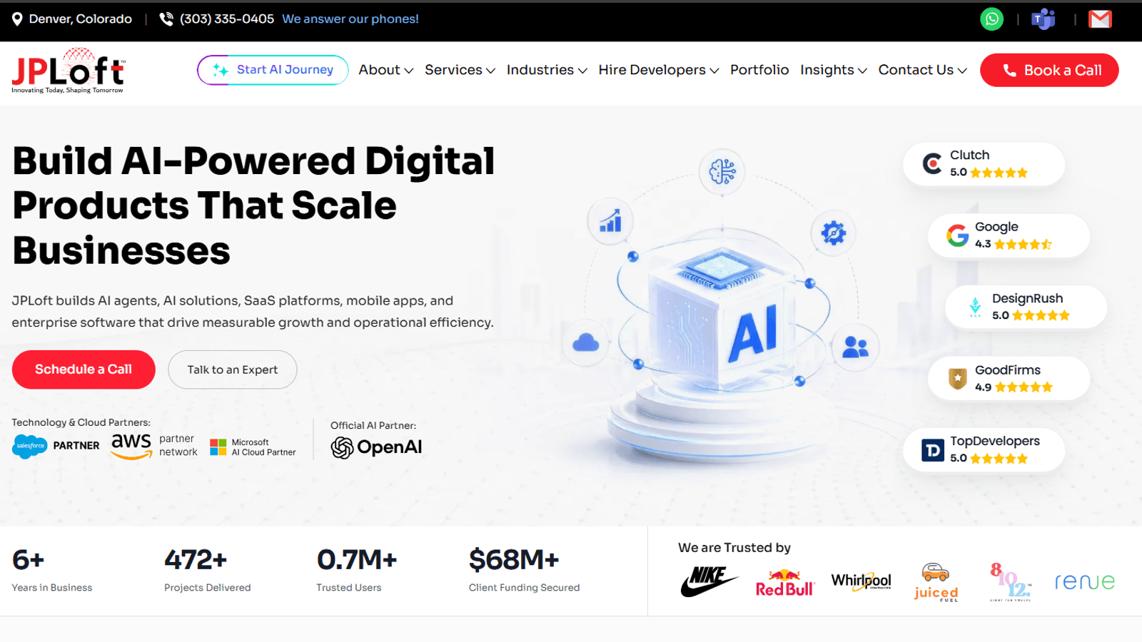 CustomGPT.ai website homepage snapshot CustomGPT.ai homepage