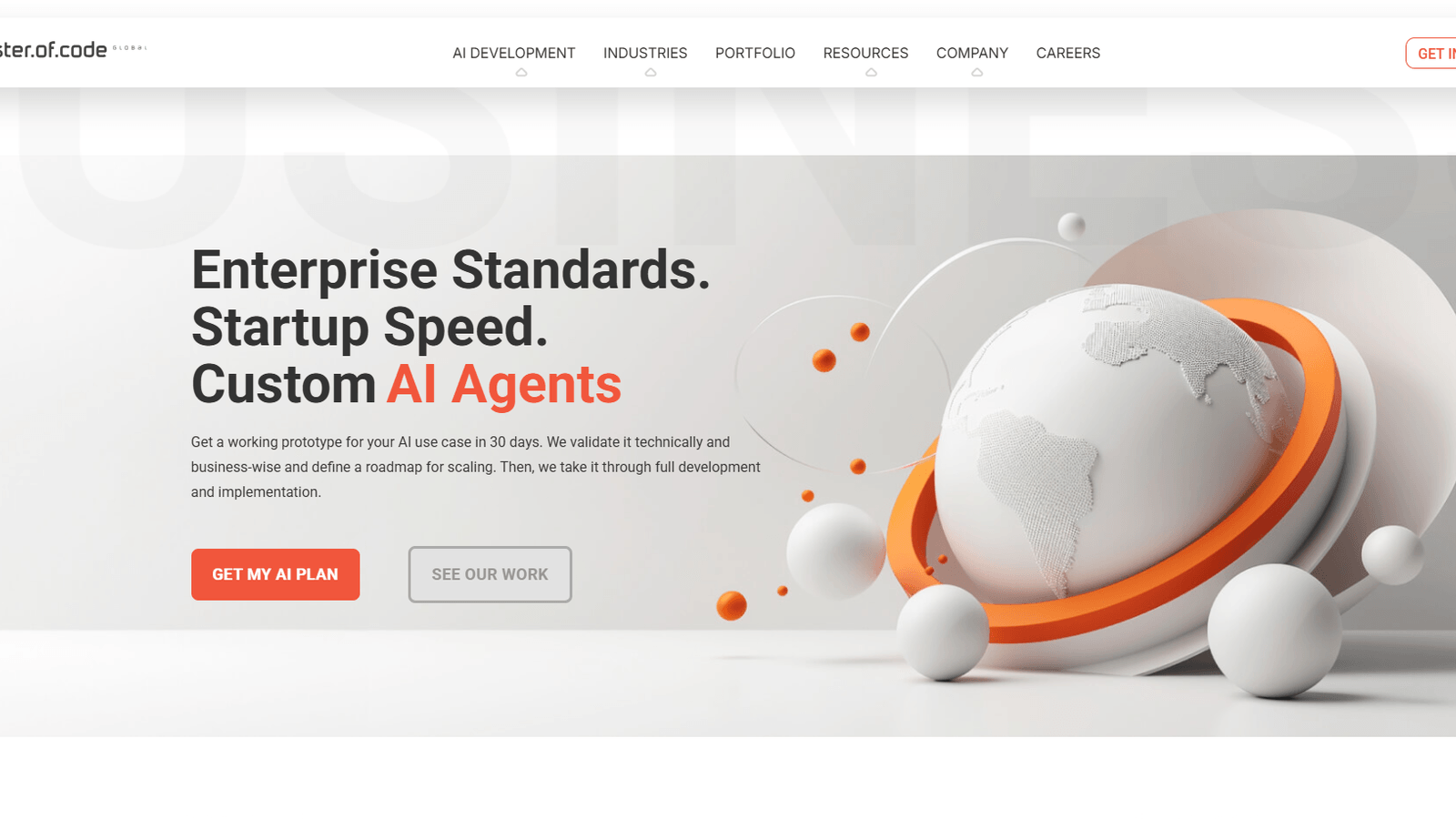 DevCom website homepage snapshot DevCom homepage