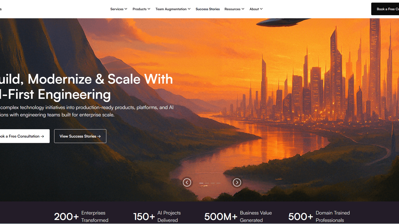 LeewayHertz website homepage snapshot LeewayHertz homepage