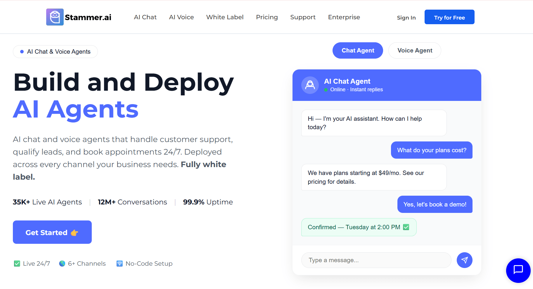 Stammer.ai website homepage snapshot Stammer.ai homepage