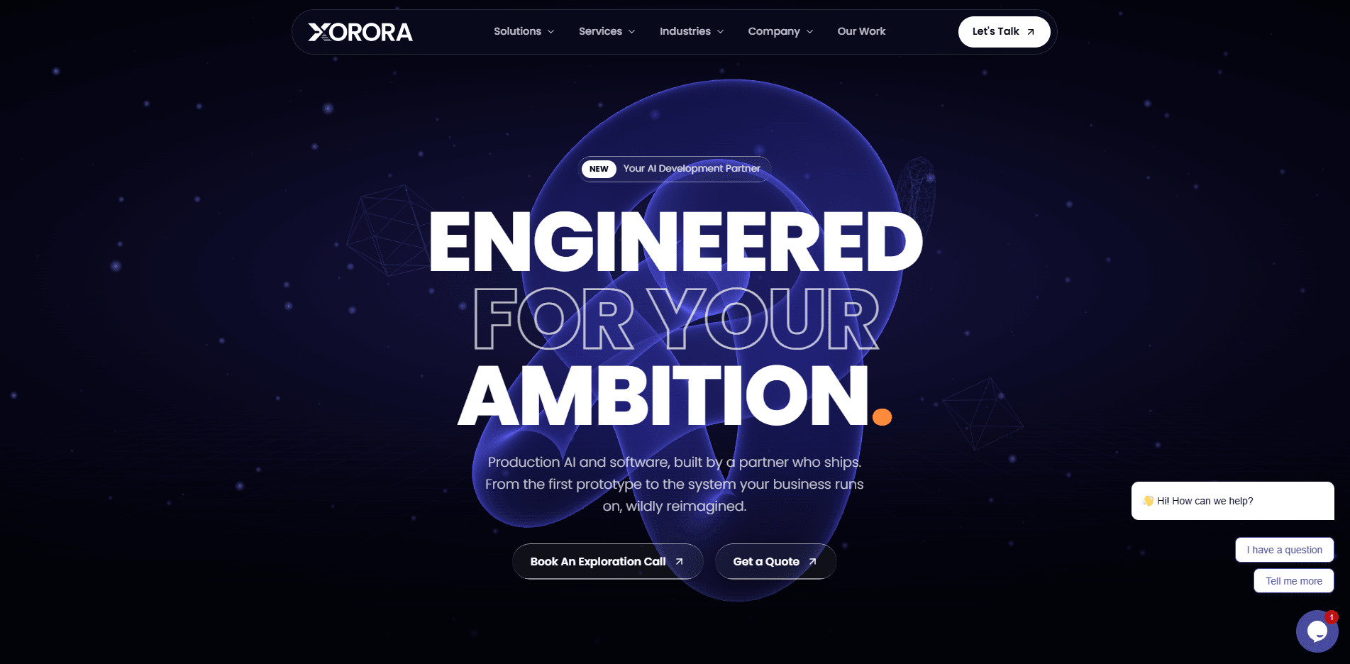 Xorora website homepage snapshot Xorora homepage