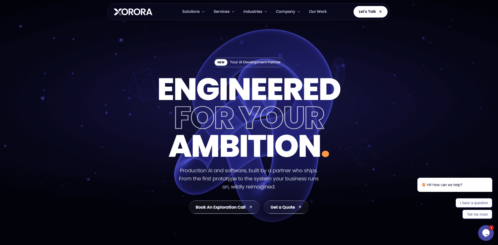 Xorora website homepage snapshot Xorora homepage