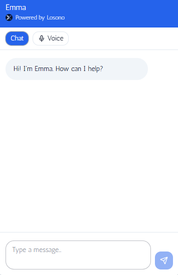 Losono embeddable chat widget