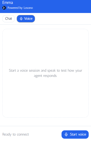 Losono voice widget